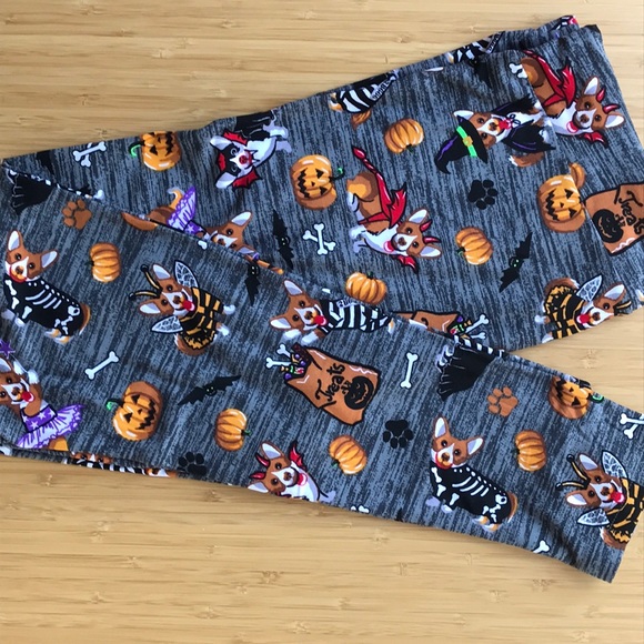 halloween corgi leggings